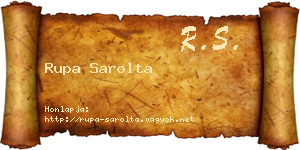 Rupa Sarolta névjegykártya