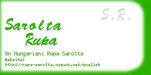 sarolta rupa business card